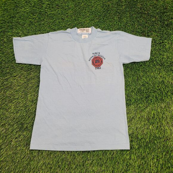 Vintage 1983 NACS Opryland Nashville Shirt XS 16x24 Light Blue US 80s - Picture 4 of 13